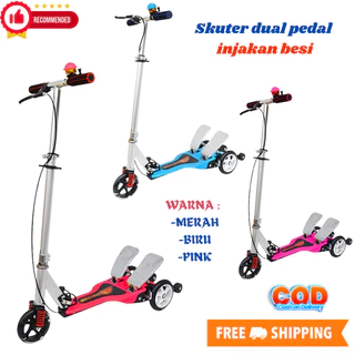 Scooter Otoped Dual Pedal / Skuter Genjot Besi